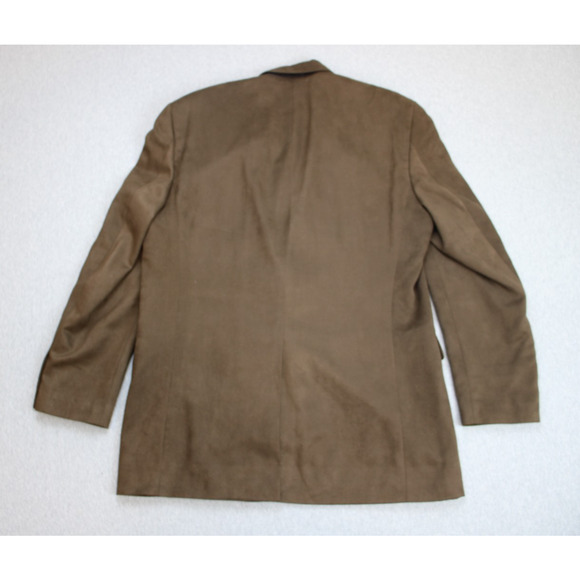 Lauren Ralph Lauren Blazer Mens 42L Brown Microfiber Faux-Suede Sports Jacket - Picture 3 of 10